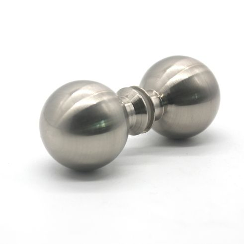 Round Shape Flush Pull Handle Glass Handle with Satin Finish