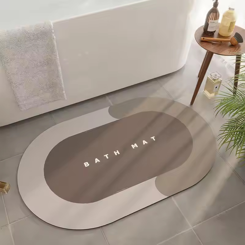 Anti Slip Water Absorbent Mat Bathroom Kitchen Waterproof Floor Bath Mat