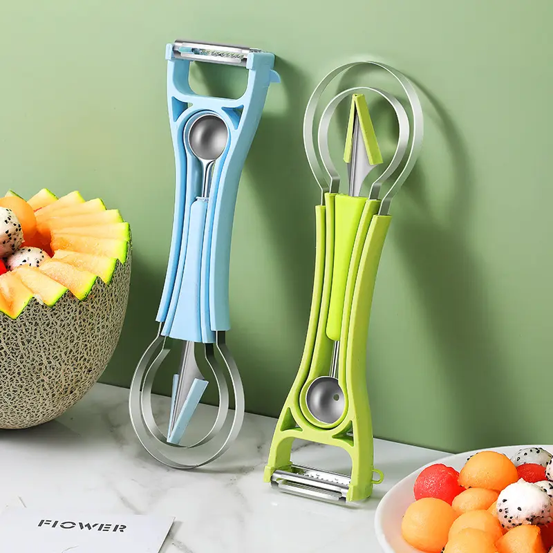 Stainless Steel Watermelon Scoop and Fruit Carving Knife Set