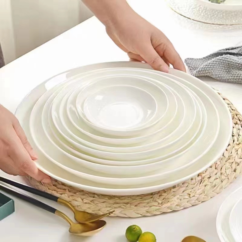 5"6"7"8"9"10"11"12"14"16"18" Fuirt Rice Plate Hight Quality Porcelain Ceramic Hotelporcelain Tableware
