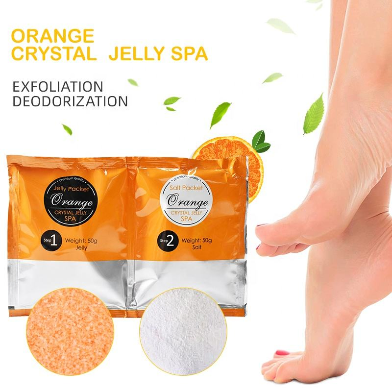 Aixin Cosmetics Foot Care Crystal Jelly Foot SPA Moisturizing Foot Bath Salt Orange Foot Mask