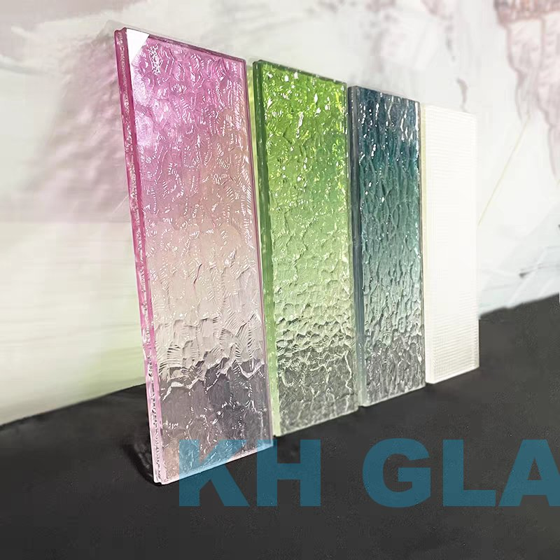 Factory Frosted Art Glass with Intricate Acid Etching Design for Modern Interiors