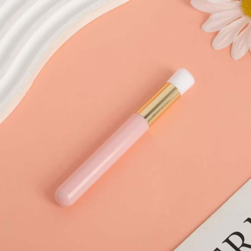 Private Label Colorful Lash Shampoo Brush Fancy Soft Customizable Fluffy Curved Eyelash Extension Bath Wash Shampoo Lash Brush