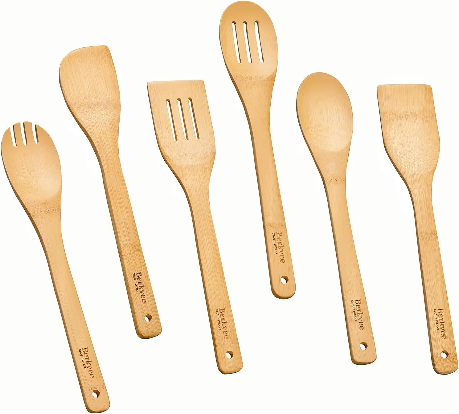 Bamboo Made Environmentally Friendly Green Household Kitchen 6-Piece Set Stir Fry Bamboo Spatula