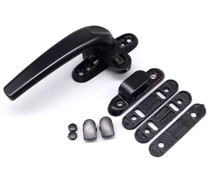 Metal Alloy Black Color Sliding Door Accessory Aluminum Casement Windows Roller Lock Handle