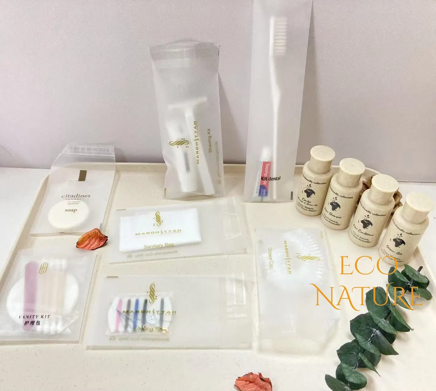 Hotel Amenities Customized Biodegradable Shaving Razor Kit