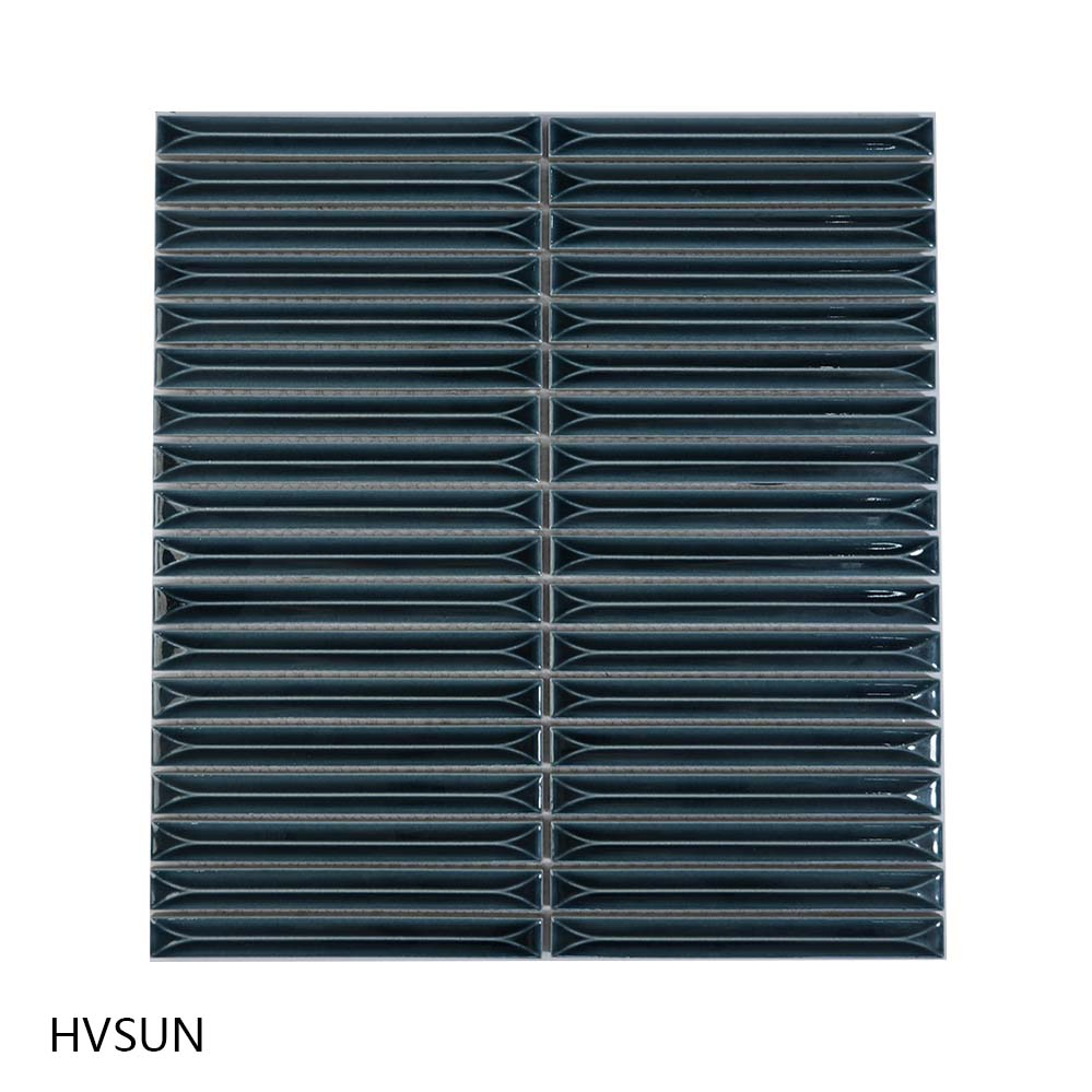 Antique Mosaic Ceramic Wall Tile Waterproof Glossy for Bathroom Kitchen Anti-Slip Backsplash Living Room