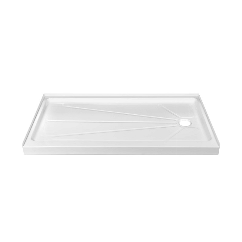 Anti Slip Surface Single Threshold Free Standing Acrylic Bathroom Shower Tray