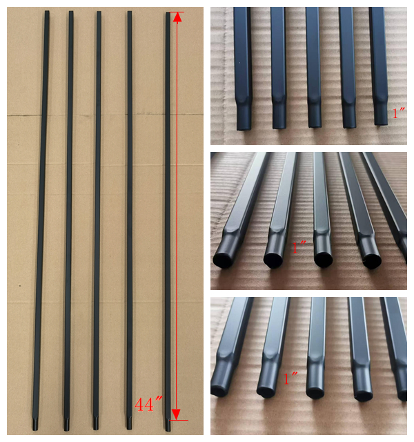 Hot Selling 1/2"*44" Hollow Square Straight Iron Baluster for The Apartment Staircase