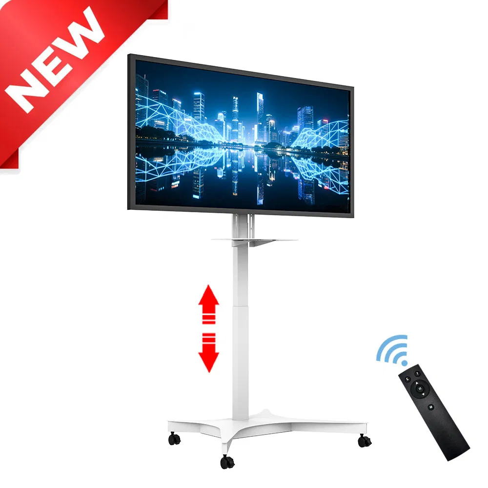 Мобильная стойка для ТВ с электроподъемом 32-70 дюймов