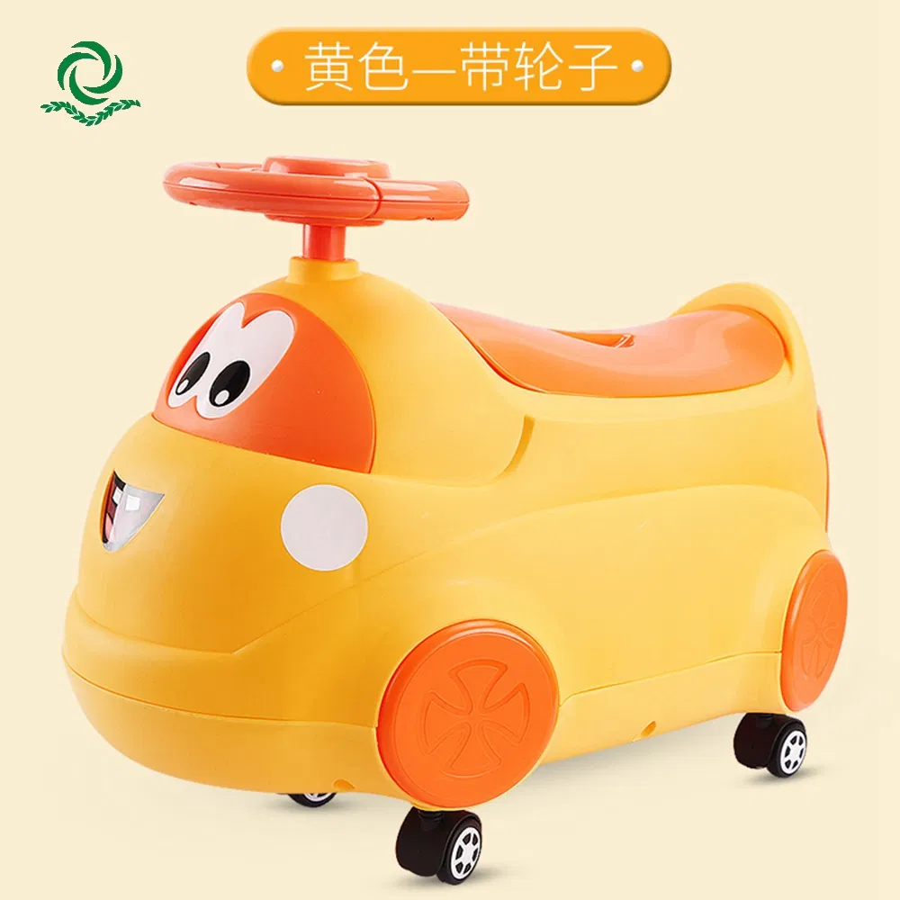 Carton Portable Plastic Child Toilet Training Potty Toy Chair Closestool with Dismountable Wheels
