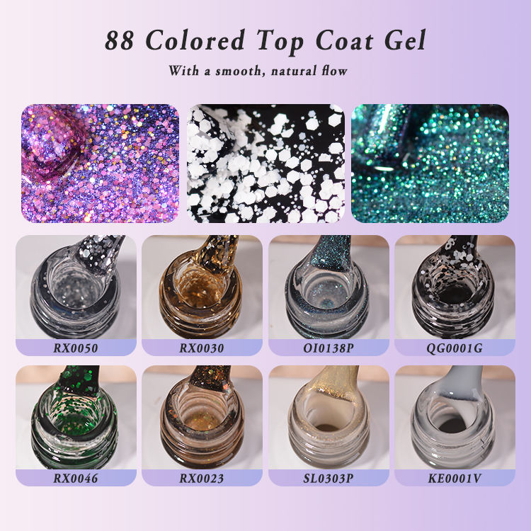 OEM Wholesales R S Gel Nail Polish Manufacturer Shine Non Wipe Top Coat UV Nail Gel Factory DIY Nai Beauty Cosmetic Salon