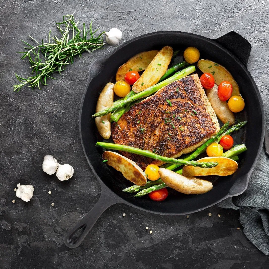Factory Wholesale Preseason Cast Iron Frypan Skillet Frying Pan