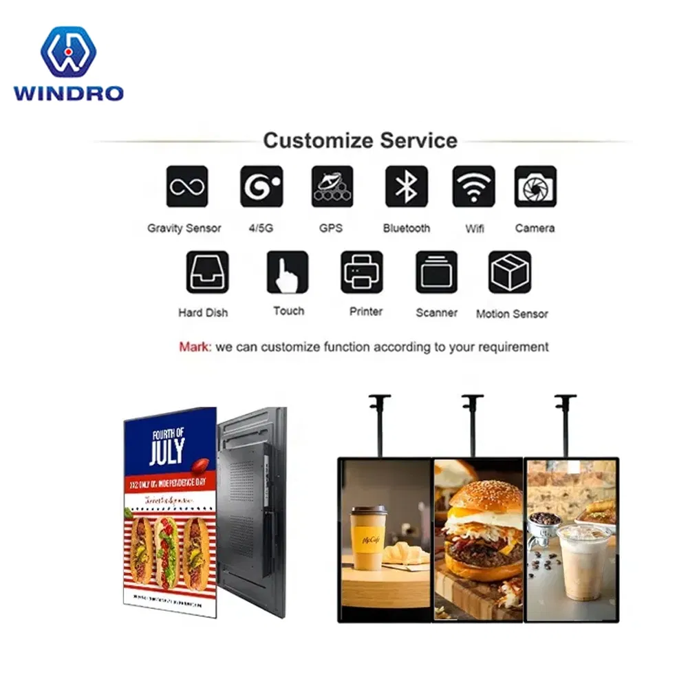 Квадратный 4K дисплей для цифровой рекламы с сенсорным экраном