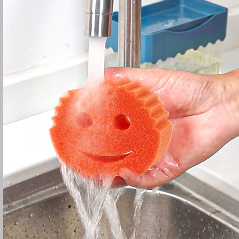Soft Smile Mommy and Orange Fruit Scour for Kitchen Dish Cleaning