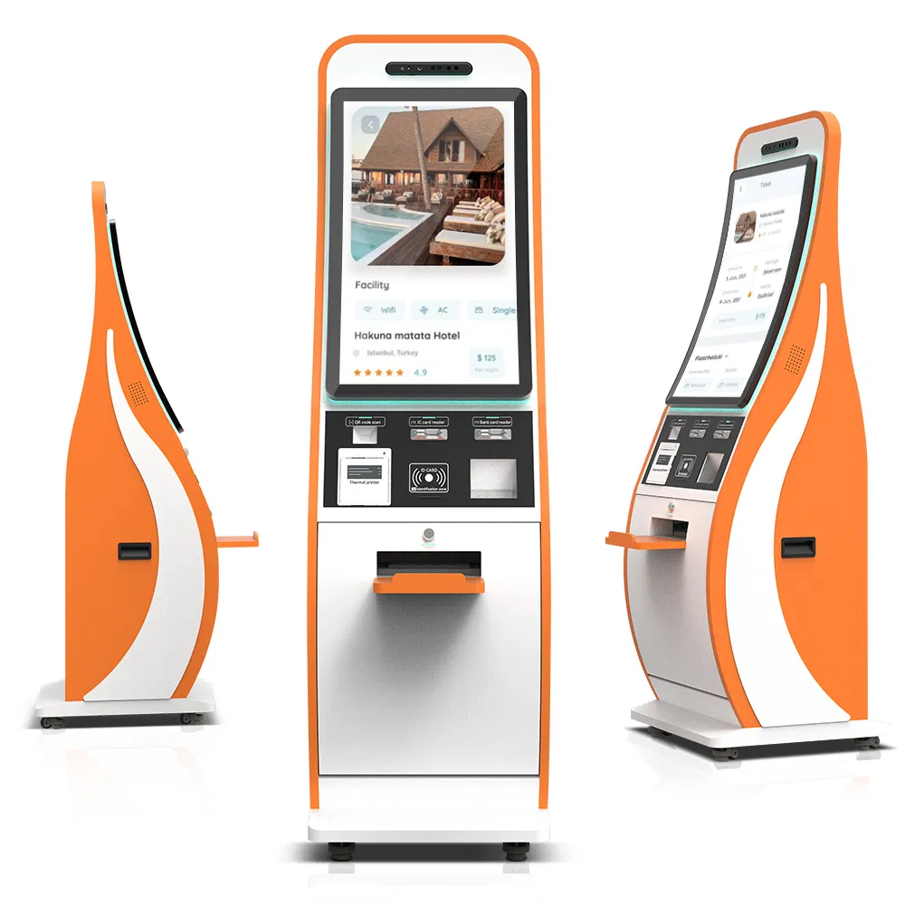 Floor Stand Ordering Payment Kiosk Kfc Mcdonalds Payment Machine 32"