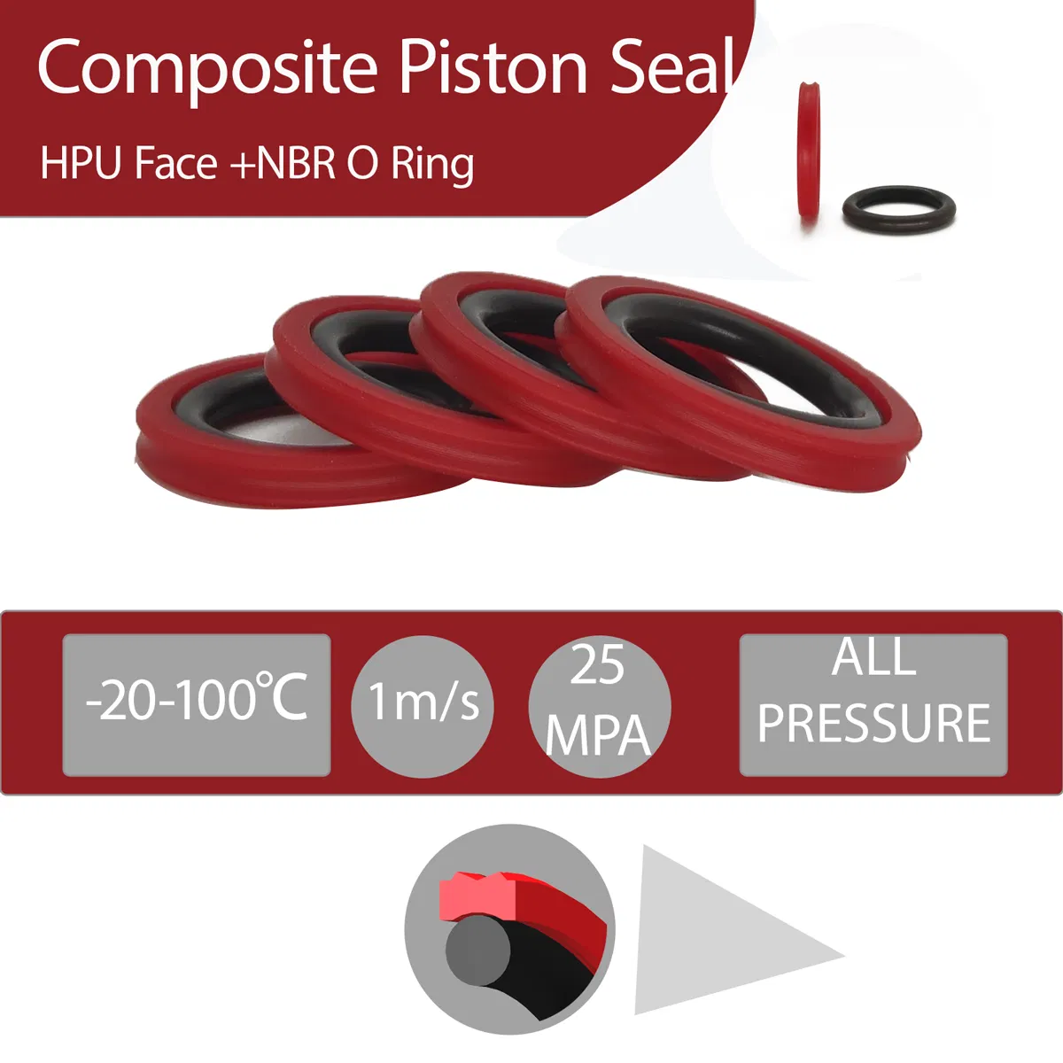 Двойное уплотнение HPU с O-кольцом для гидравлики