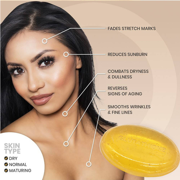 Handmade Strong Whitening Bath Hotel Toilet Glutathion 24K Gold Soap