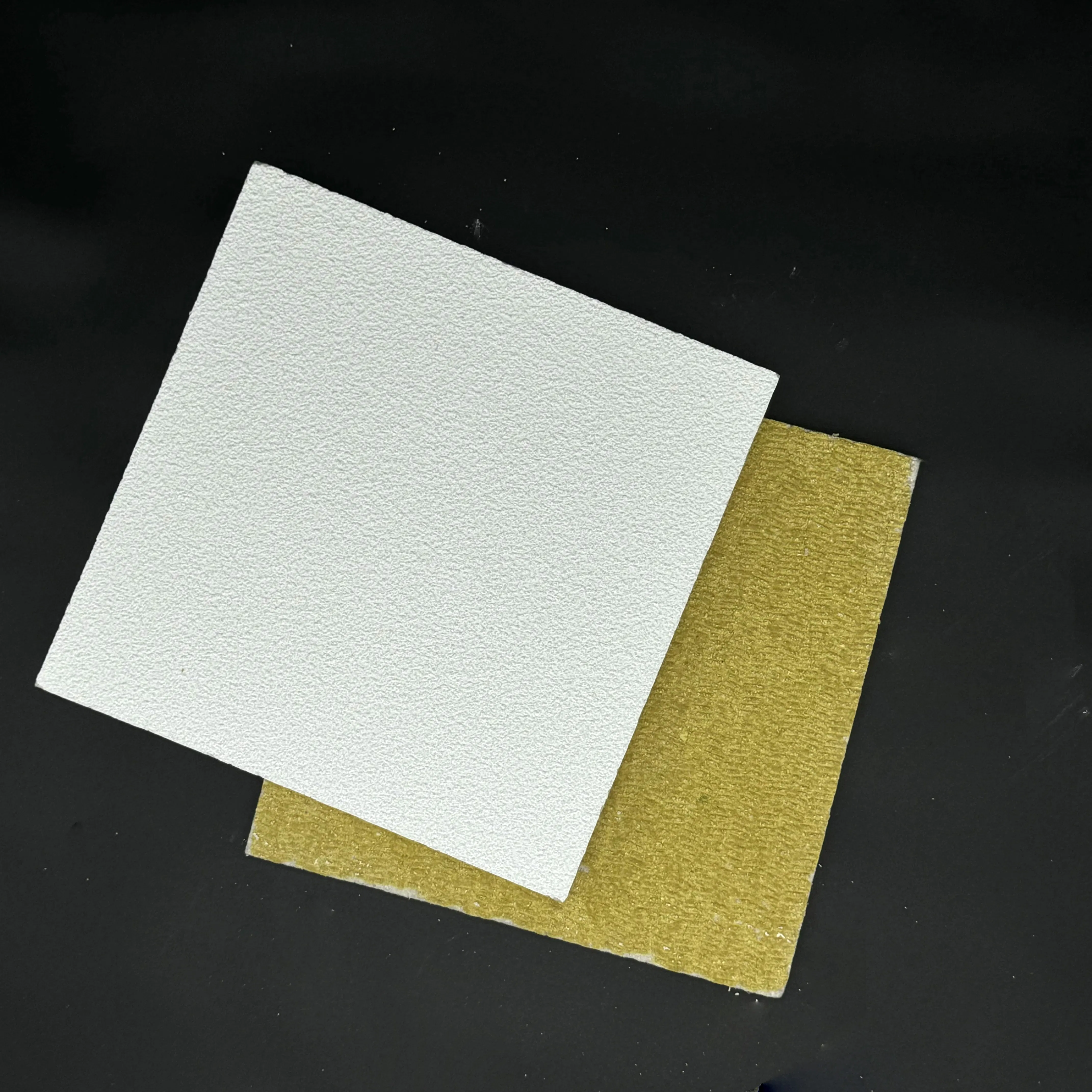 Acoustic Mineral Fiber Drop Ceiling Tiles 14mm for Clean Room with Sand Texture Finish Fire Rated Class a