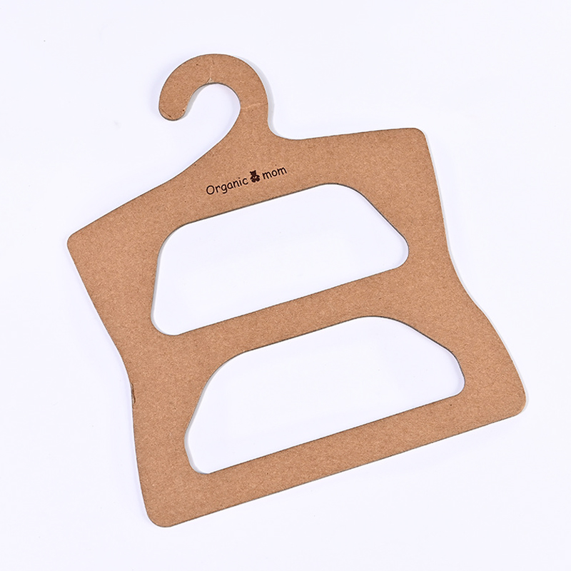 Custom Logo Eco Friendly Recyclable Kraft Paper Cardboard Kids Clothes Paper Hangers
