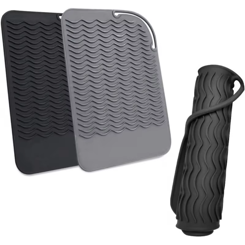 Hair Curler Accessories with Heat Insulated Pad for Safe Use Hai Silicone Mat