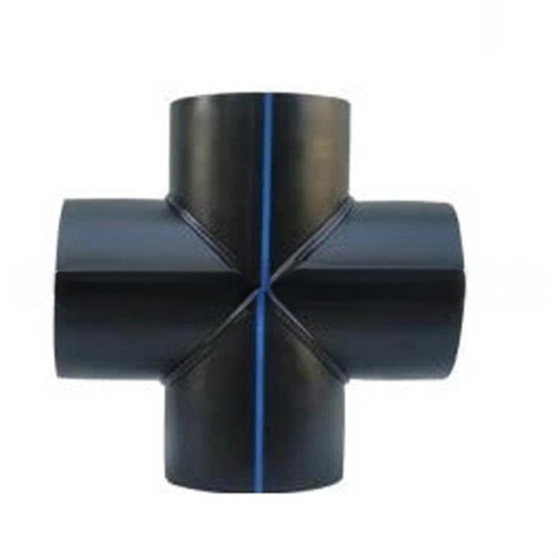 Zhongcai Pipe Fittings Equal Cross PE Welding for Water Supply Plastic Tube