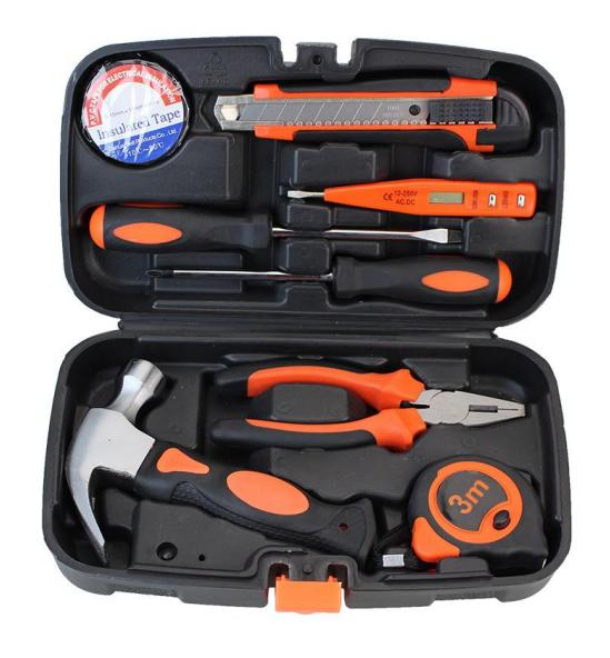 9-Piece Professional Grade Tool Set with Durable Storage Case