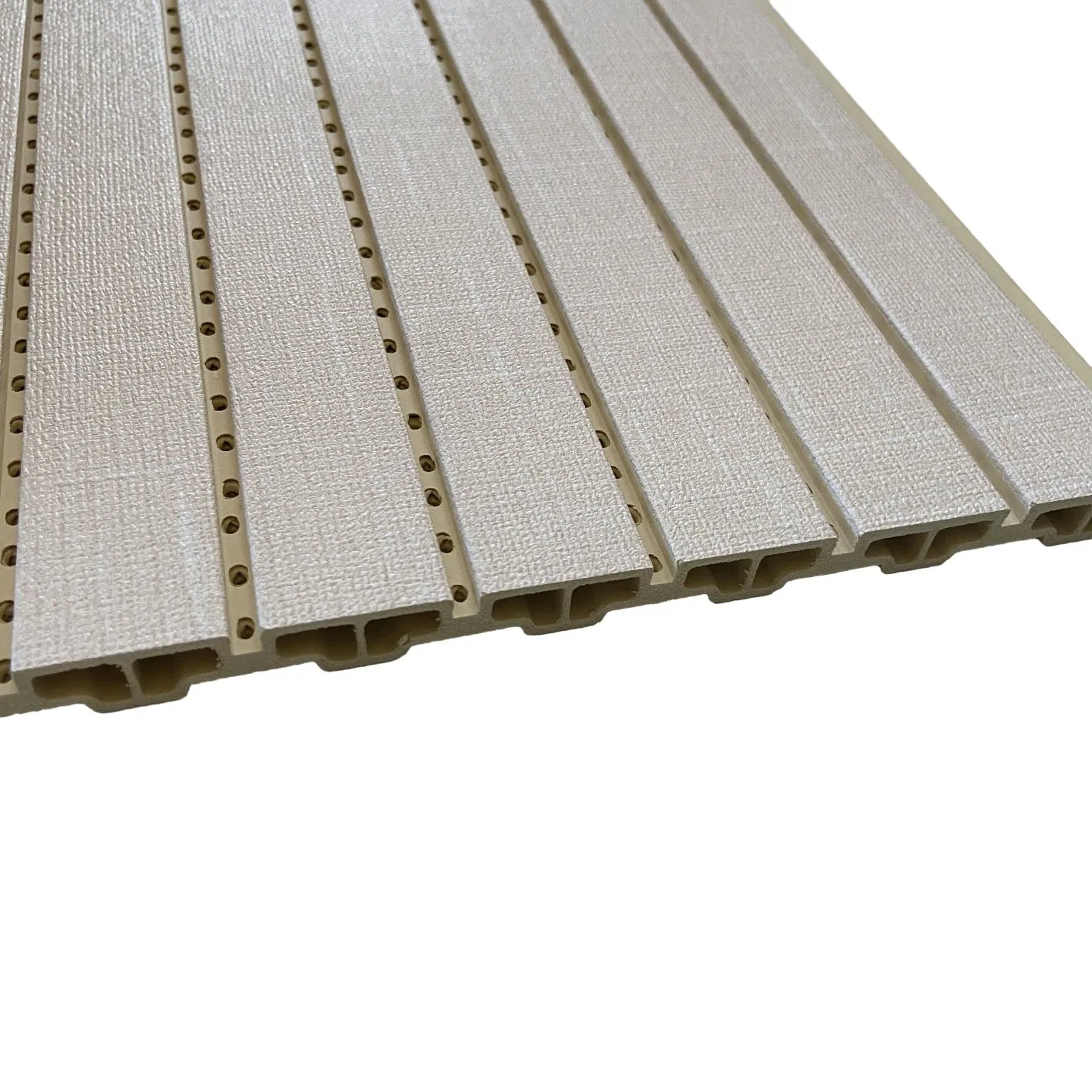 Sound-Absorbing Decorative 3D Wood Slat Acoustic Panel for Interior Wall and Ceiling