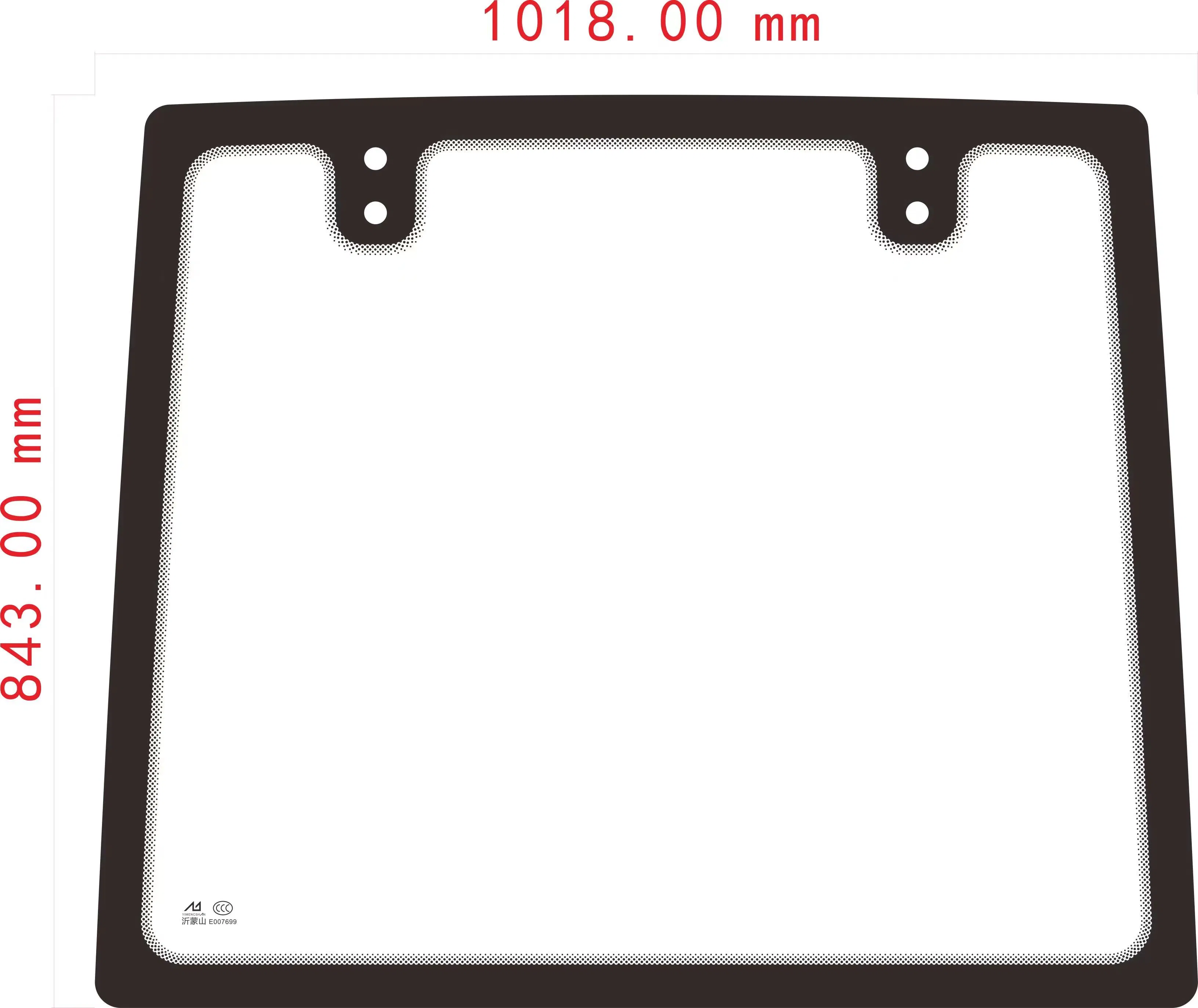 Прозрачное закаленное стекло высокой плотности для боковой двери инженерной техники/трактора