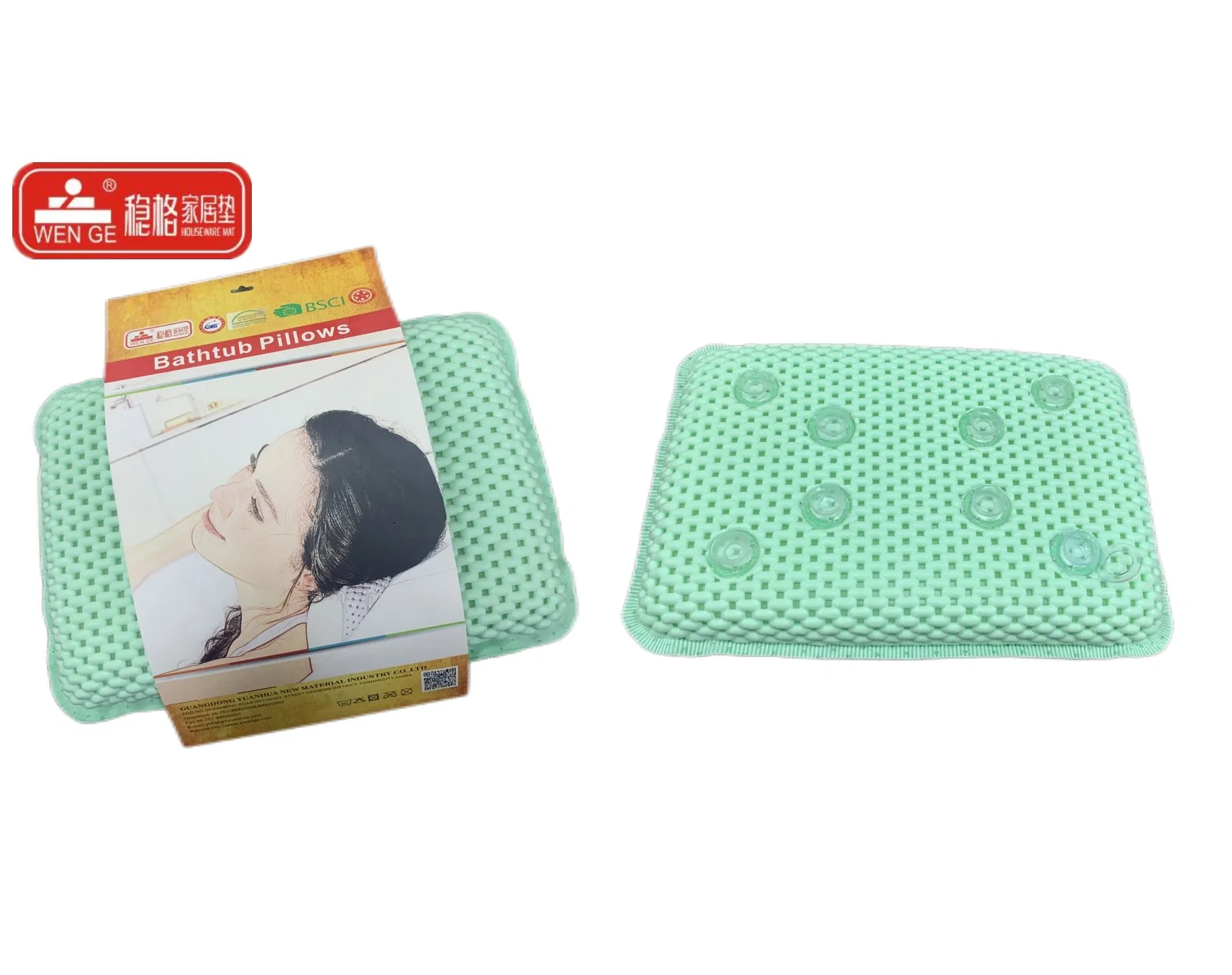 Headrest Soft PVC Foam Non Slip Cushion Bath Pillows Bathtub Pillow