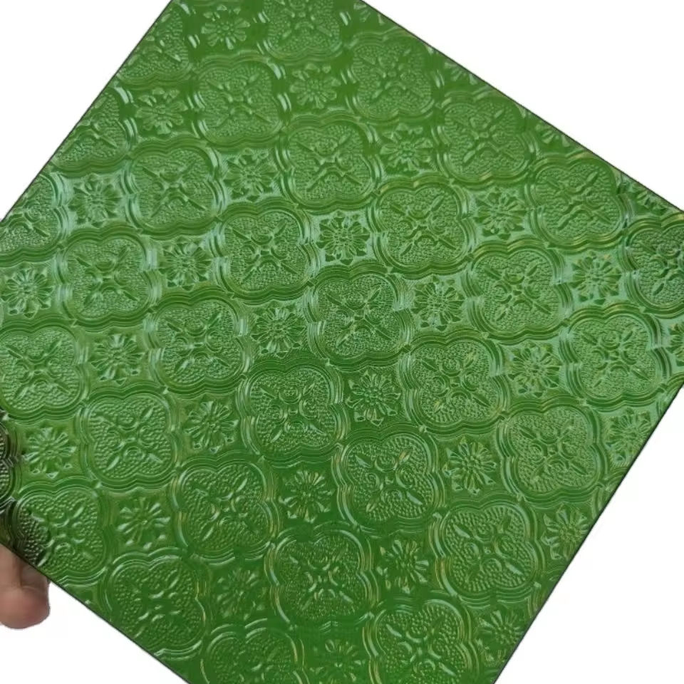 1500*2000mm Flora Pattern Glass for 4mm