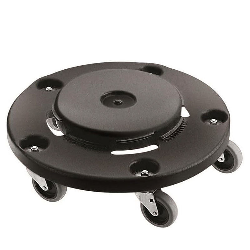 Тележка для мусорного бака 120 л круглая черная