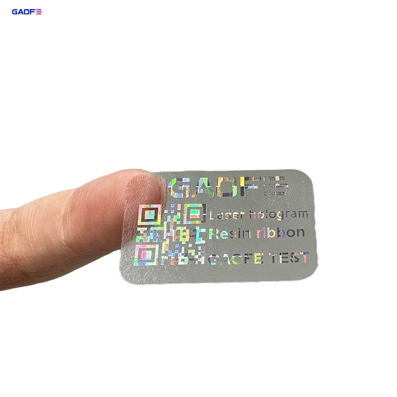 Customized Waterproof Laser Holographic Anti-Counterfeiting Security Clearly Pet Hologram Transparent Pet Label