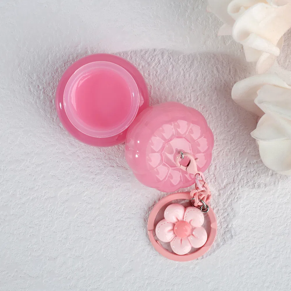 Custom Logo Lip Mask Keychain Blueberry Mango Peach Flavor Fruit Jar Lip Mask Sleeping Mask Lip Balm