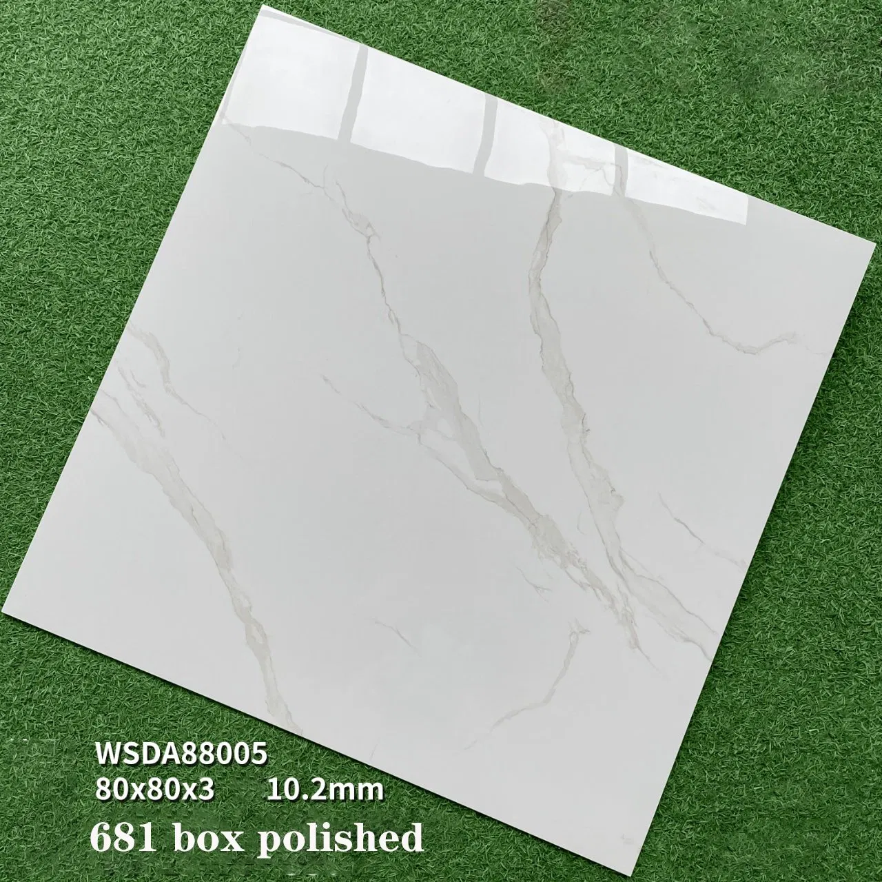 Полированная плитка под мрамор 80x80 см