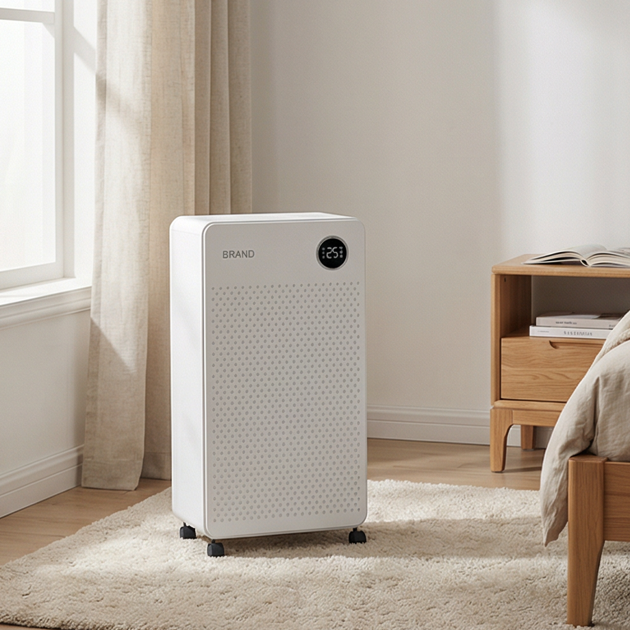 High-Tech Smart Portable Dehumidifier with Energy-Efficient Operation for Home and Office