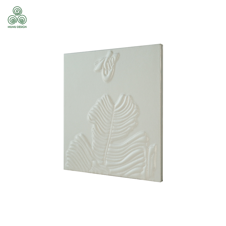 Combining 3D Relief and Chinese Embroidery on Luxury MDF as Wall Panel