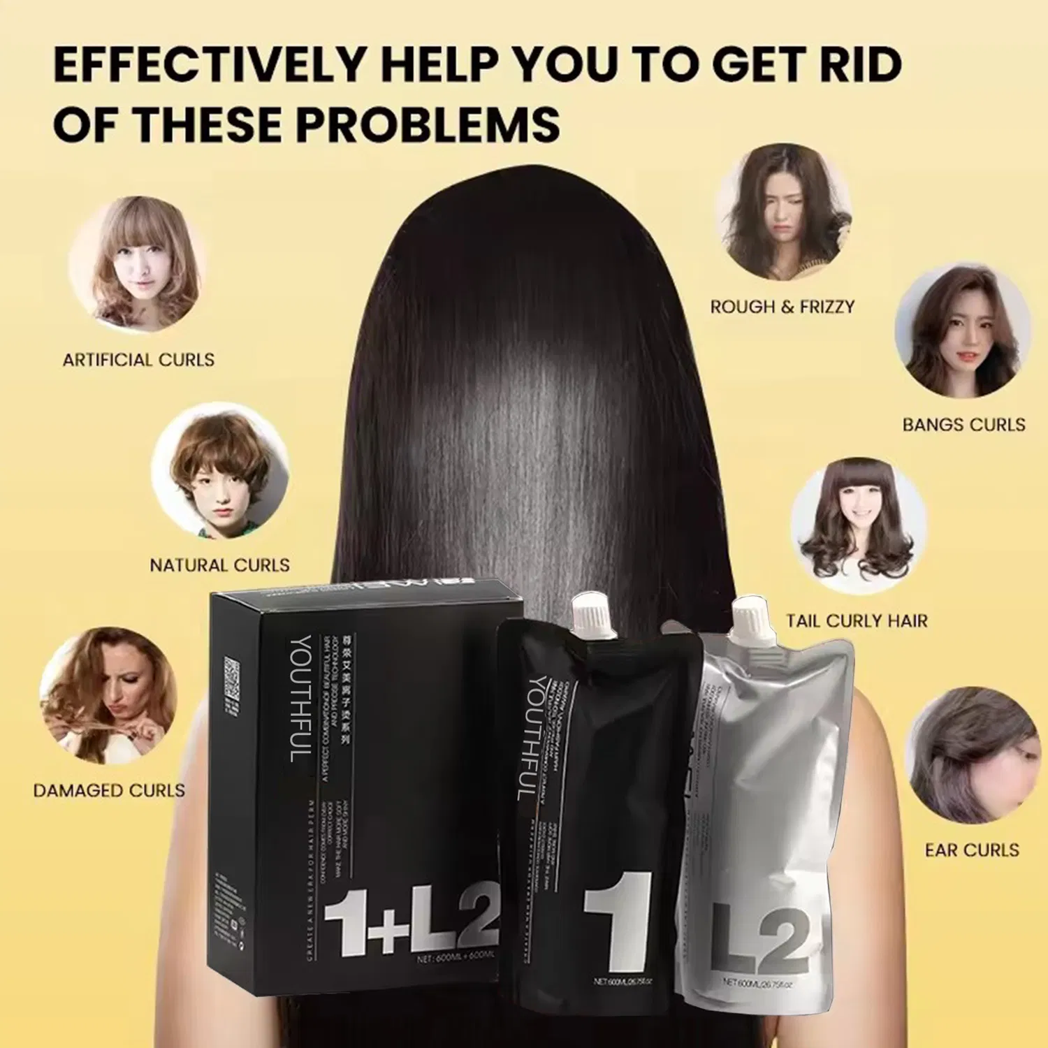 Private Label Permanent Shining Hair Straightening Cream