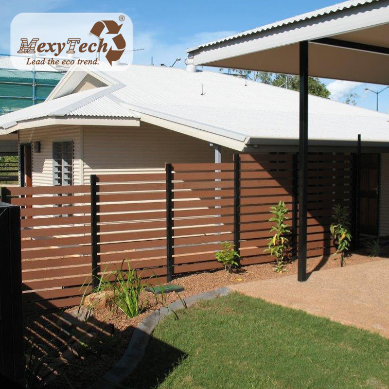 China Exterior Composite Outdoor Wall Panel WPC Boards Wood Plastic Composite Fence Panels with Aluminum Post