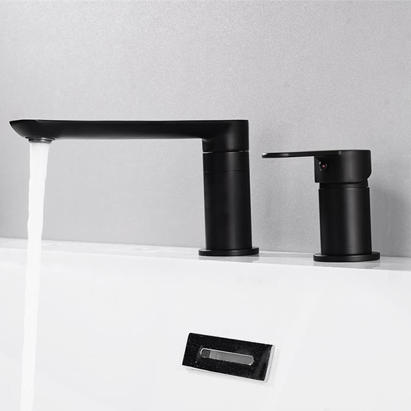 Azeta Brass Bathroom 2 Hole Deck Mounted Single Handle Bathtub Mixer Shower Faucet