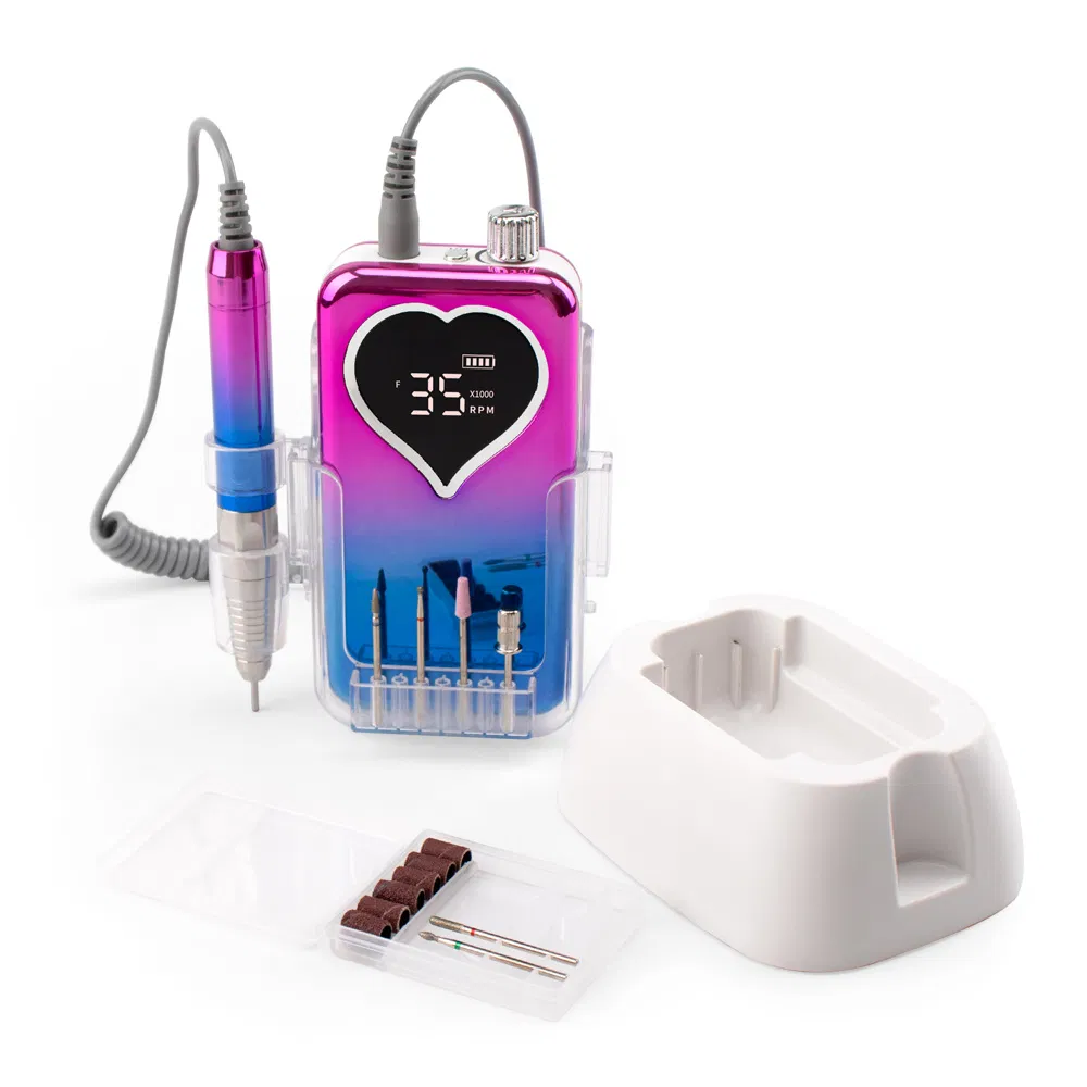 Explosive Gradient Color Portable Nail Polishing Machine Rechargeable Nail Drill 35000 Rpm Electric Nail Removal Nail Tool Nail Machines