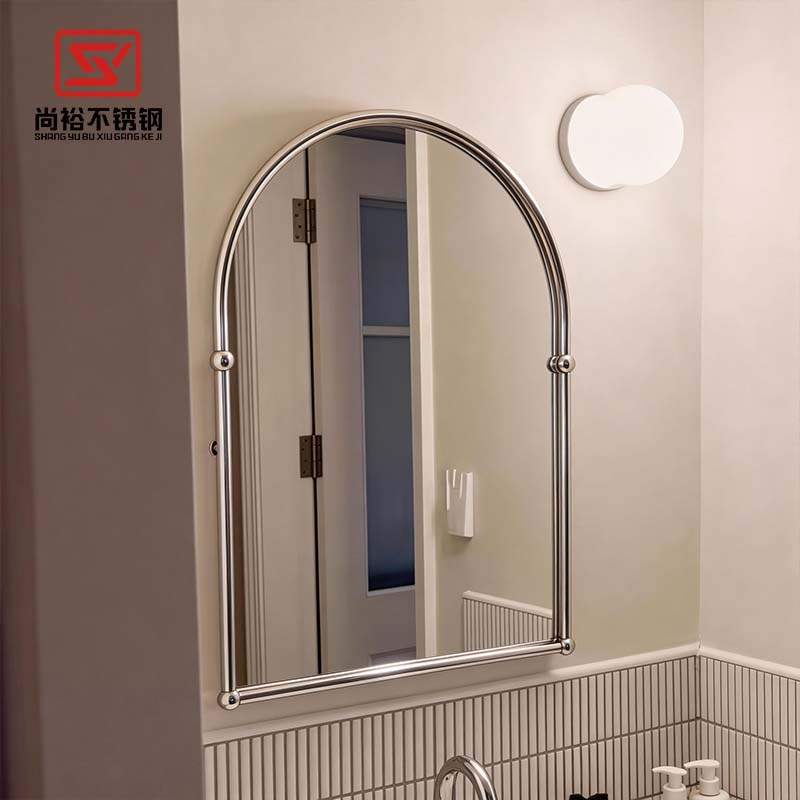 Умное зеркало для ванной с LED-подсветкой и стальной рамкой