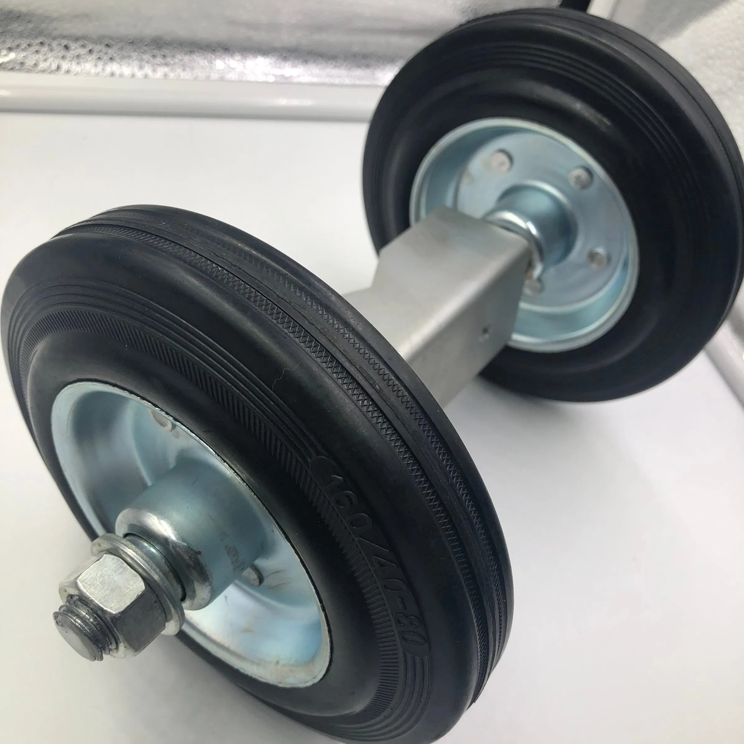 Universal Mount Solid Rubber Tire Spring-Loaded Gate Caster