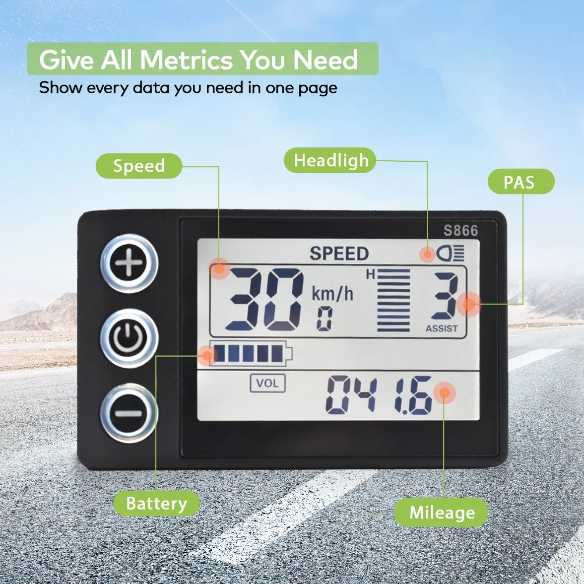 Shockproof Design for off Road and Rough Riding Bike Computer