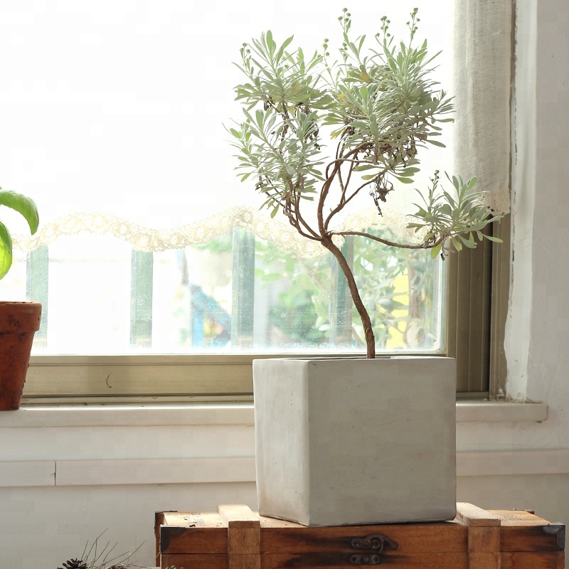 Горшок бетонный квадратный Зеленый сад