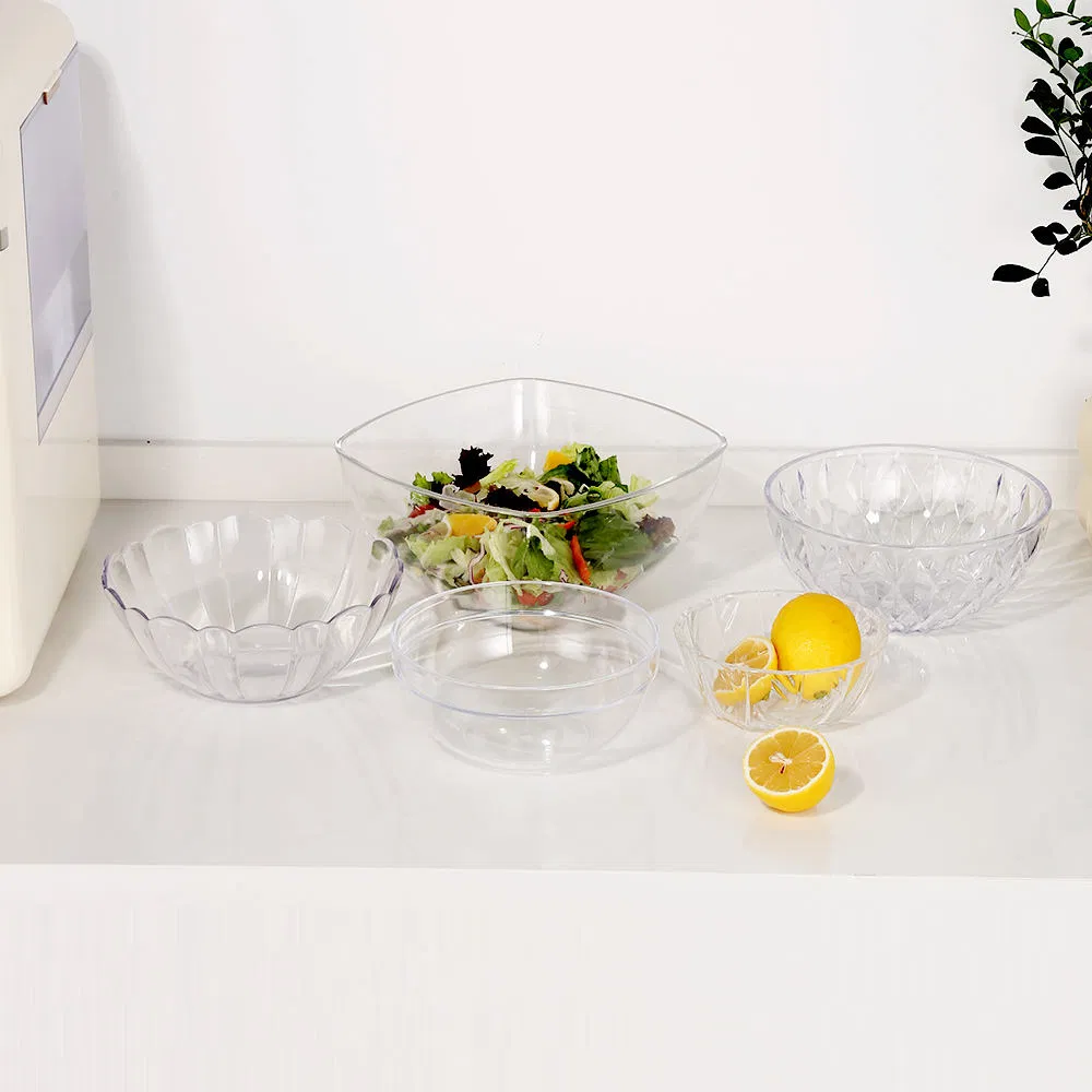 Top Selling Clear Acrylic PC Salad Bowls: Several Sizes for Veggies & Fruits