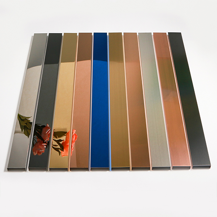 Decorative Tile Accessories 201 304 U Shape Color Stainless Steel Tile Trim