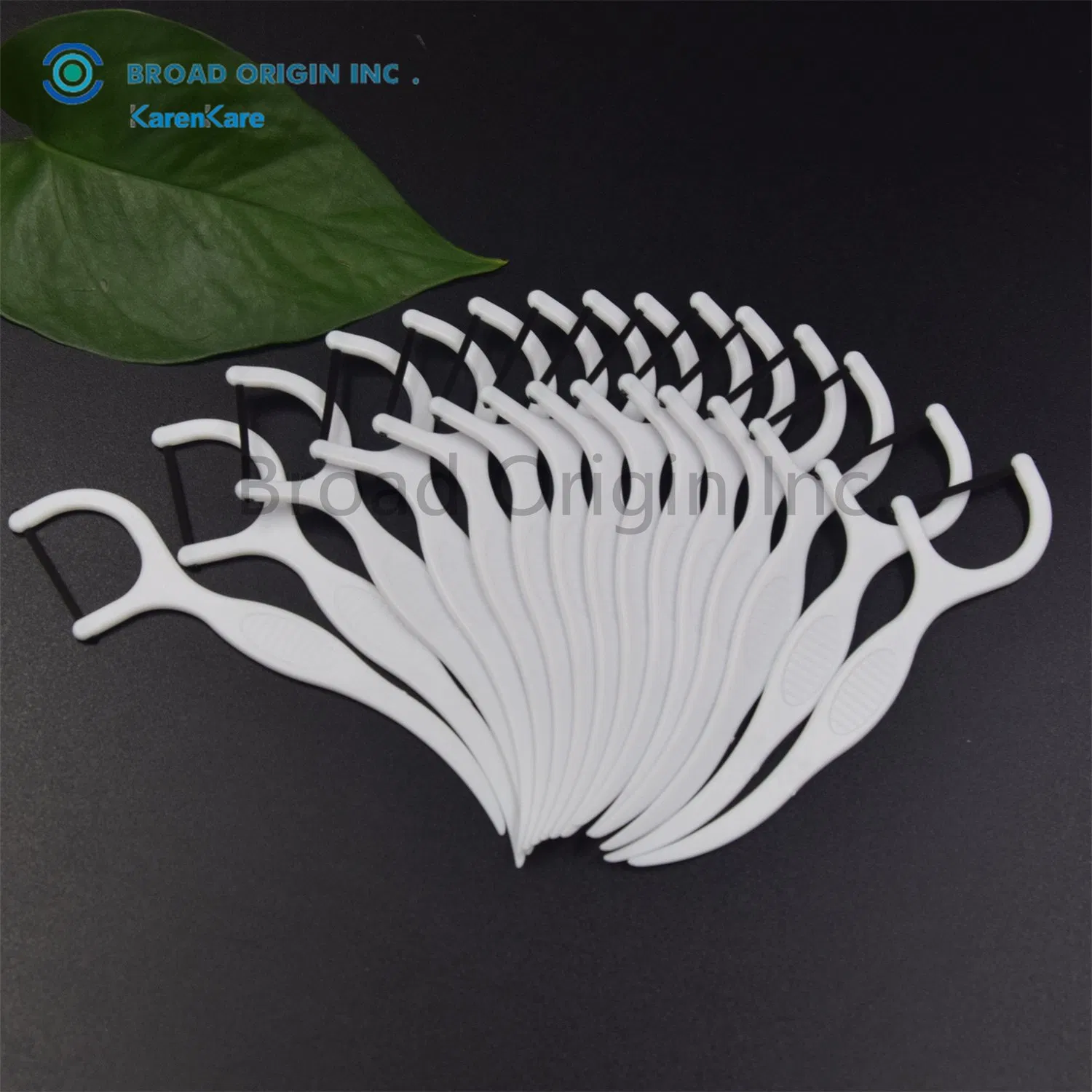 Hot Sales Cleaning Teeth Black Nylon F-Type Dental Floss Pick