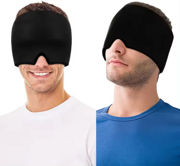 Health Care Suppliers Reusable Cold Therapy Wearable Ice Pack Head Wrap Headache Relief Hat Migraine Cap Mask
