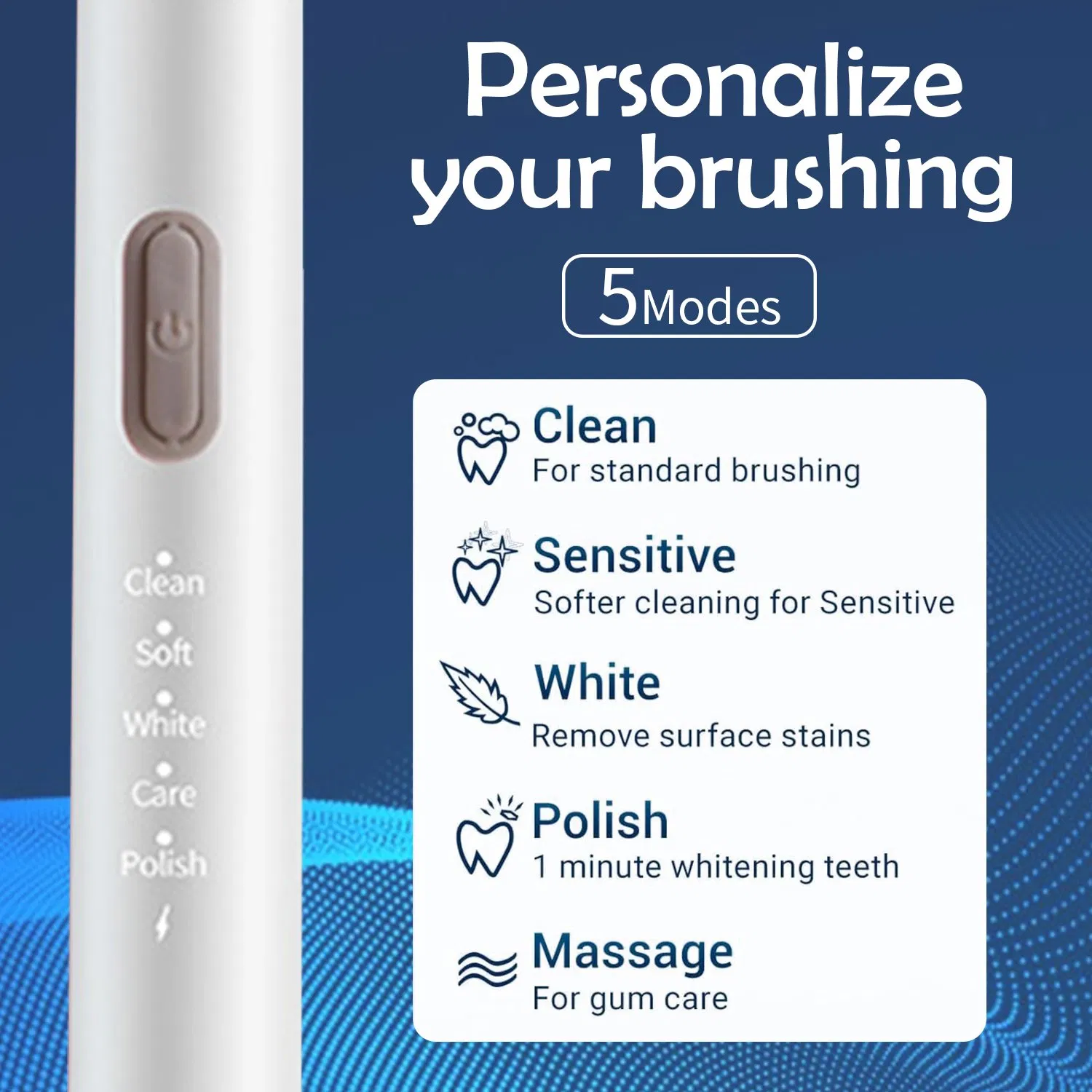 Hot Selling USB Rechargeable Electric Toothbrush for Adult with FDA